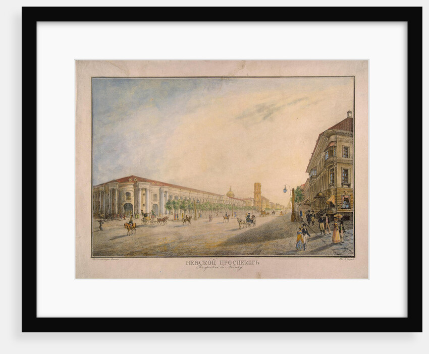 View of Nevsky Prospekt near the Gostiny Dvor in Saint Petersburg, 1823 by Karl Petrovich Beggrov