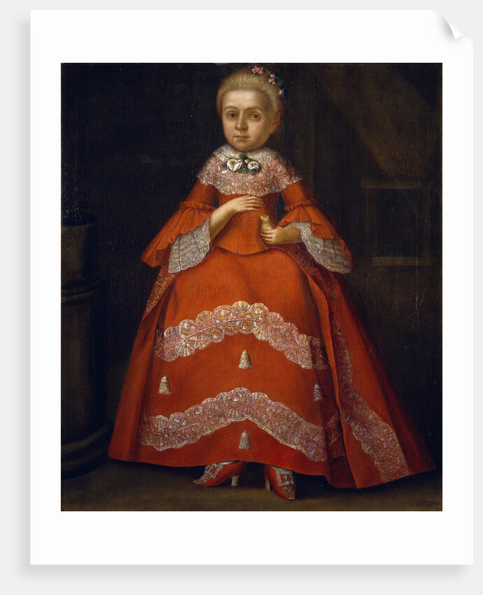 Portrait of Yekaterina Nikolayevna Tishinina as child, 1758 by Ivan Kozmich Berezin