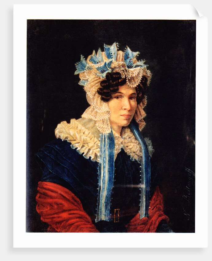 Portrait of Lyubov Ivanovna Stepovaya, 1927 by Nikolai Alexandrovich Bestuzhev