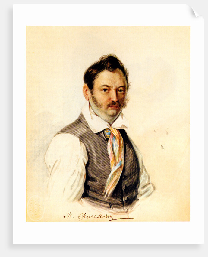 Portrait of Decembrist Fonvizin Michail A. Fonvizin, 1834 by Nikolai Alexandrovich Bestuzhev