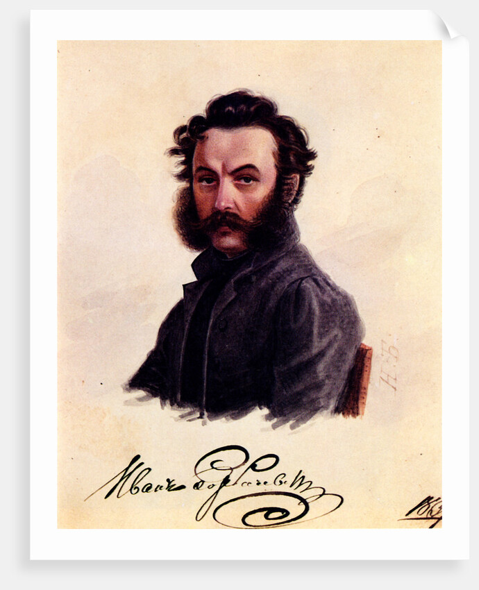 Portrait of Decembrist Ivan Horbachevsky, 1837 by Nikolai Alexandrovich Bestuzhev
