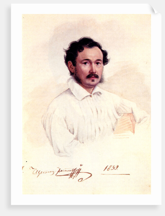 Portrait of Decembrist Duke Dmitry Shchepin-Rostovsky, 1839 by Nikolai Alexandrovich Bestuzhev