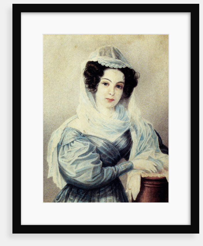 Portrait of Camilla Ivasheva (Le Dantieau), wife of Decembrist Vasily Ivashev, 1834 by Nikolai Alexandrovich Bestuzhev