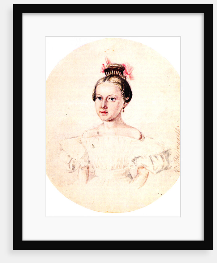 Portrait of Olga Annenkova, daughter of Decembrist Iwan Annenkow, 1836 by Nikolai Alexandrovich Bestuzhev