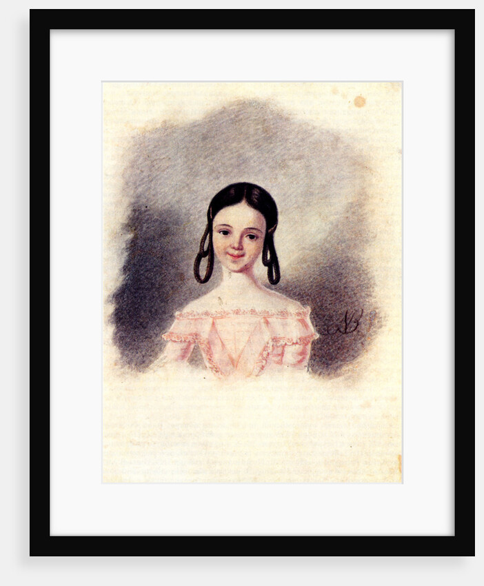 Portrait of Sofia Muravyova, daughter of Decembrist Nikita Muravyov, 1833-1835 by Nikolai Alexandrovich Bestuzhev