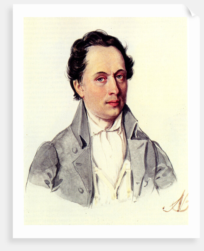 Portrait of Leopold Niemirowski, 1843 by Nikolai Alexandrovich Bestuzhev