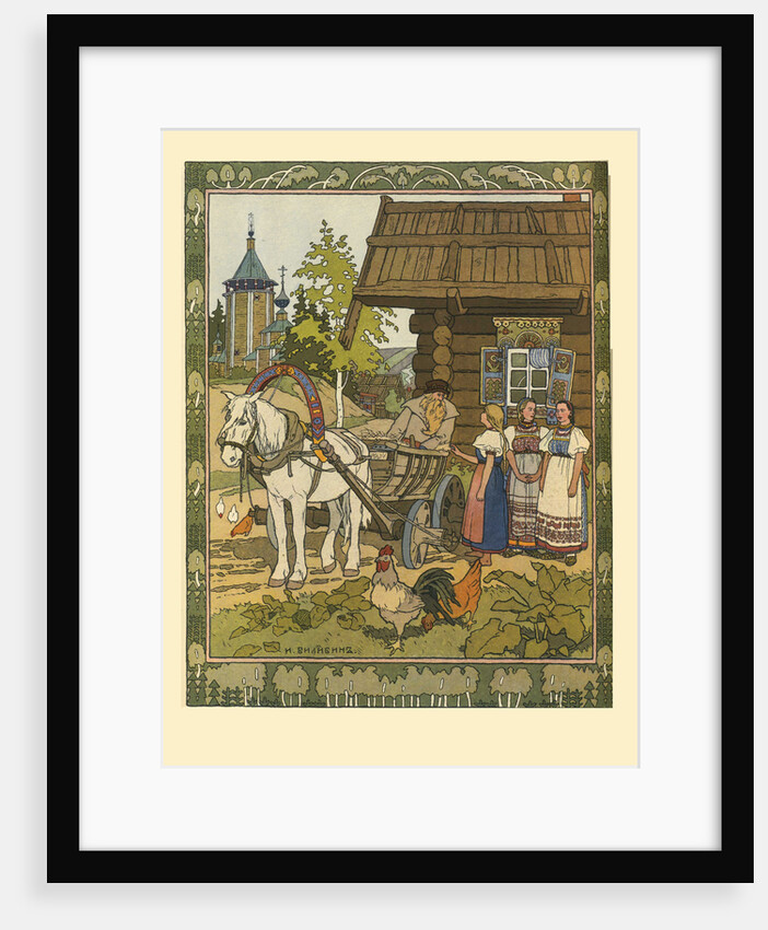 Illustration for the Fairy tale The Feather of Finist the Falcon, 1901-1902 by Ivan Yakovlevich Bilibin