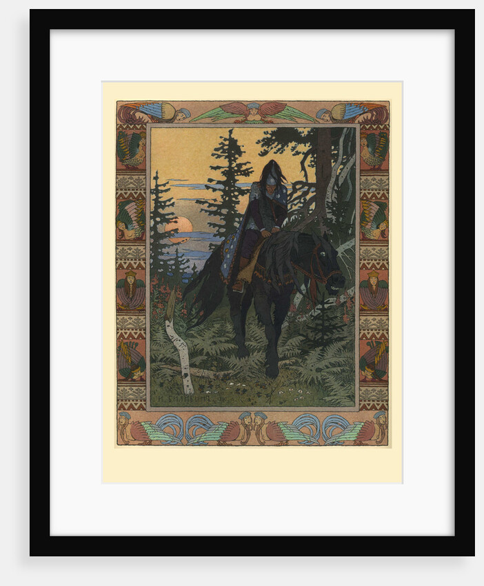 Illustration for the Fairy tale of Vasilisa the Beautiful and White Horseman, 1900 by Ivan Yakovlevich Bilibin