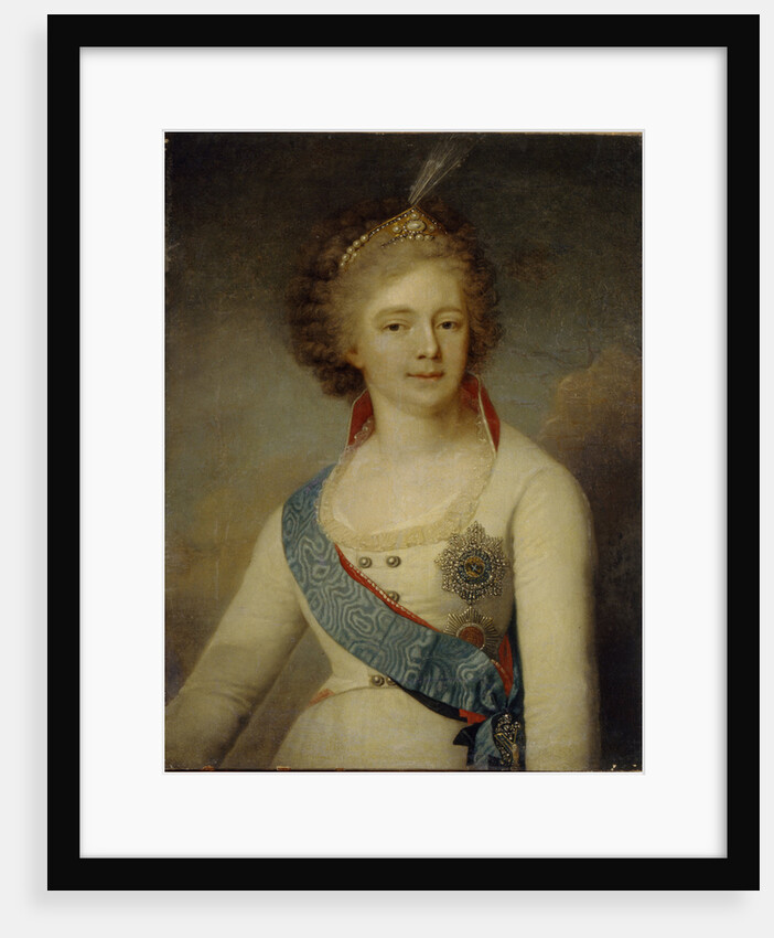 Portrait of Empress Maria Feodorovna in the Chevalier Guard uniform, 1796 by Vladimir Lukich Borovikovsky