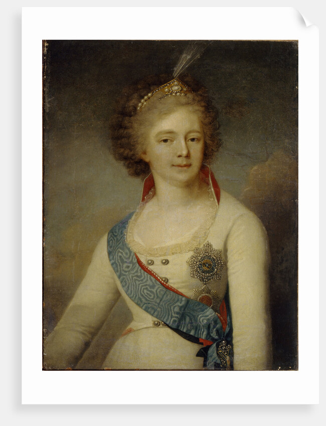 Portrait of Empress Maria Feodorovna in the Chevalier Guard uniform, 1796 by Vladimir Lukich Borovikovsky