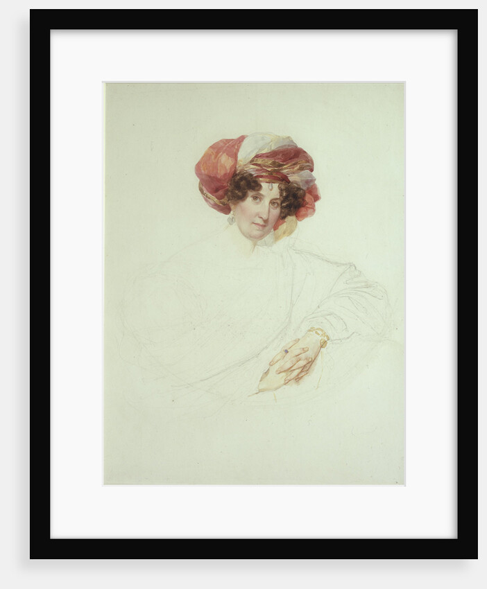 Woman in Turban. Portrait of Countess Maria Grigoryevna Razumovskaya, née Vyazemskaya, 1827-1830 by Karl Pavlovich Briullov