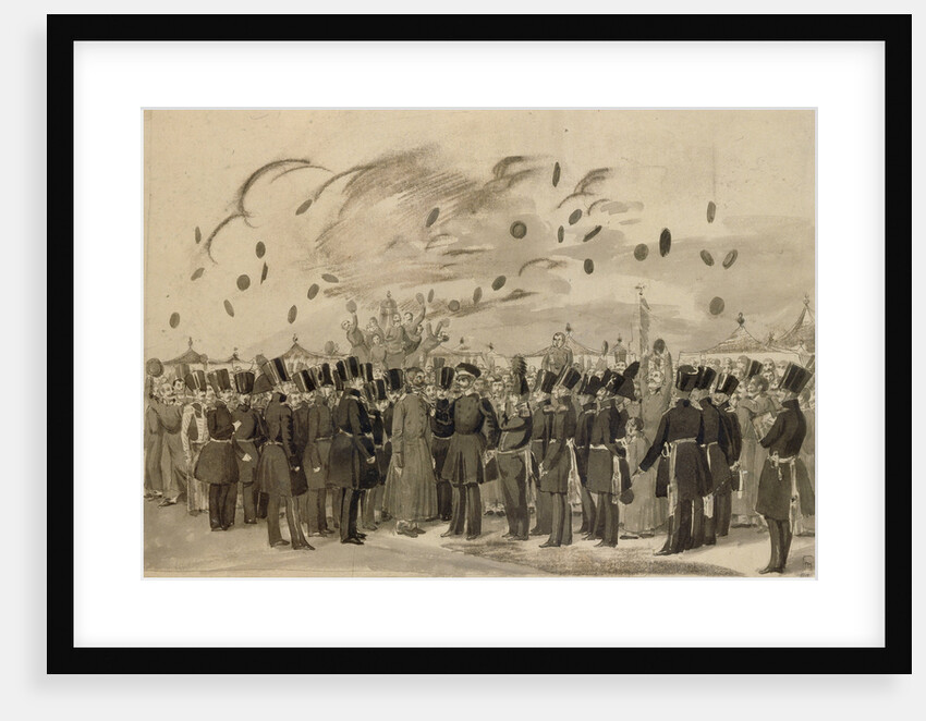 Grand Duke Mikhail Pavlovich Visiting the Camp of the Life-Guard Finland Regiment on July 8, 1837, 1837 by Pavel Andreyevich Fedotov