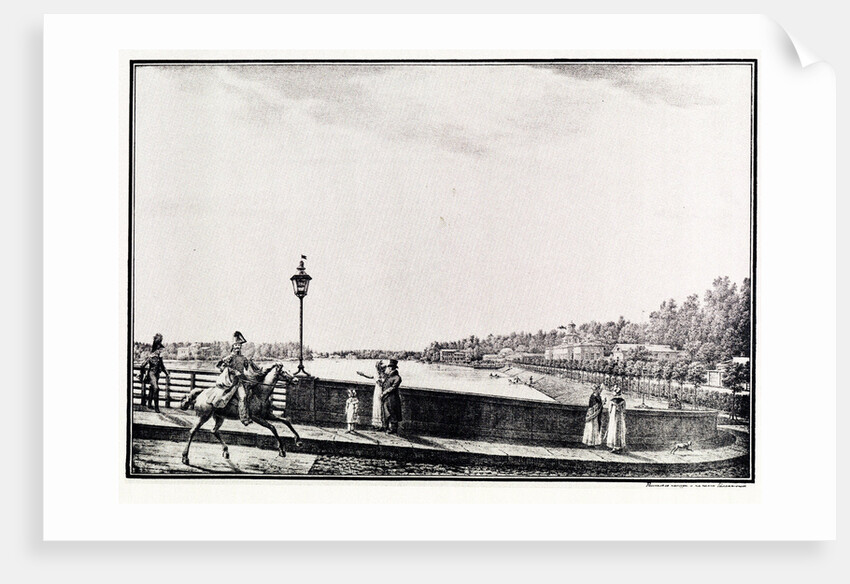 View of the Malaya Nevka River from the Kamennoostrovsky Bridge, 1821-1822 by Stepan Philippovich Galaktionov