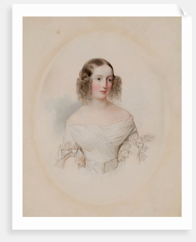 Portrait of Grand Duchess Olga Nikolaevna of Russia, Queen of Württemberg, 1838 by Vladimir Ivanovich Hau