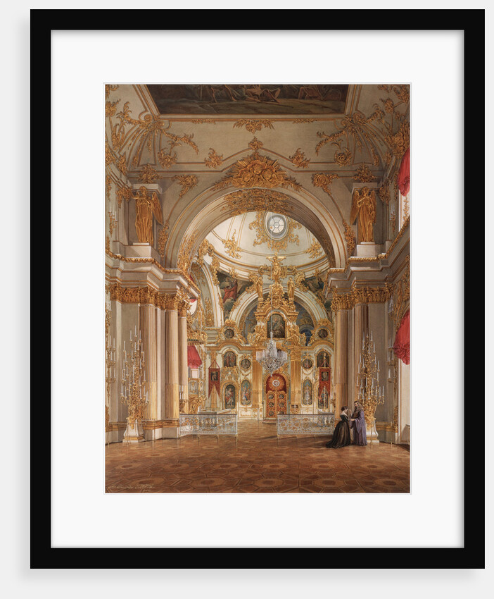 Interiors of the Winter Palace. The Cathedral in the Winter Palace, 1860s by Eduard Hau