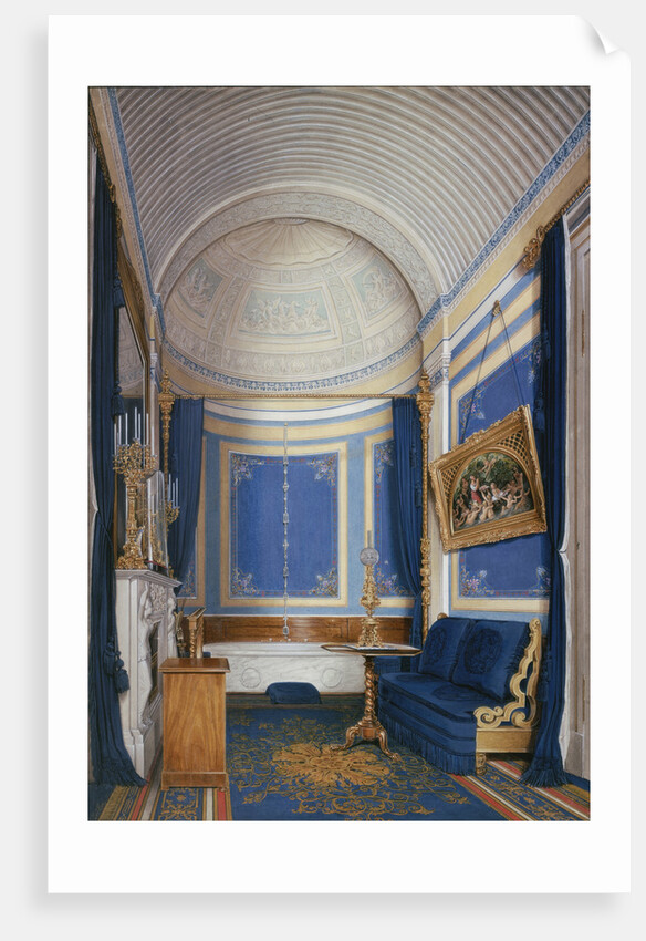 Interiors of the Winter Palace. The Bathroom of Empress Maria Alexandrovna, 1850s by Eduard Hau