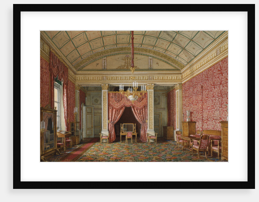 Interiors of the Winter Palace. The First Reserved Apartment. The Bedroom of Grand Princess Maria Nikolayevna, 1867 by Eduard Hau