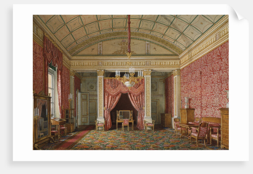 Interiors of the Winter Palace. The First Reserved Apartment. The Bedroom of Grand Princess Maria Nikolayevna, 1867 by Eduard Hau