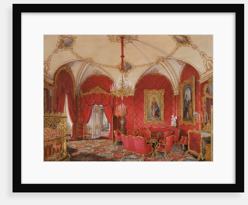 Interiors of the Winter Palace. The Fourth Reserved Apartment. The Corner Room, 1868 by Eduard Hau