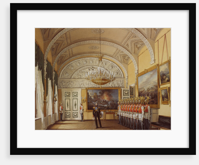 Interiors of the Winter Palace. The Guardroom, 1864 by Eduard Hau
