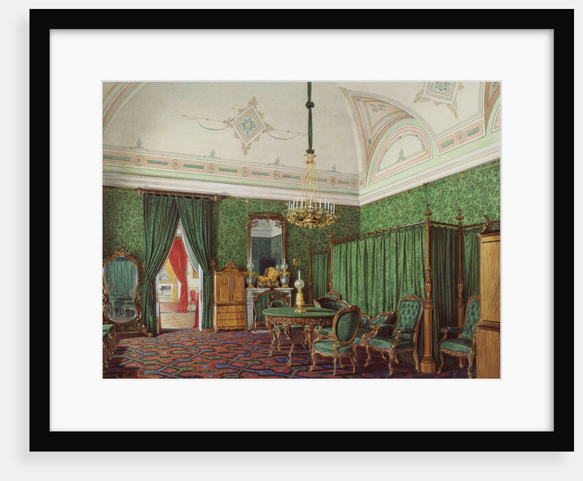 Interiors of the Winter Palace. The Third Reserved Apartment. A Bedroom, 1873 by Eduard Hau