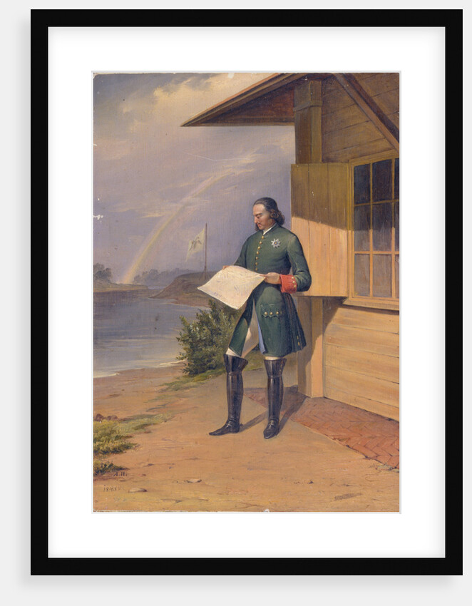 Peter I on the Bank of the Neva River, 1843 by Anton Ivanovich Ivanov