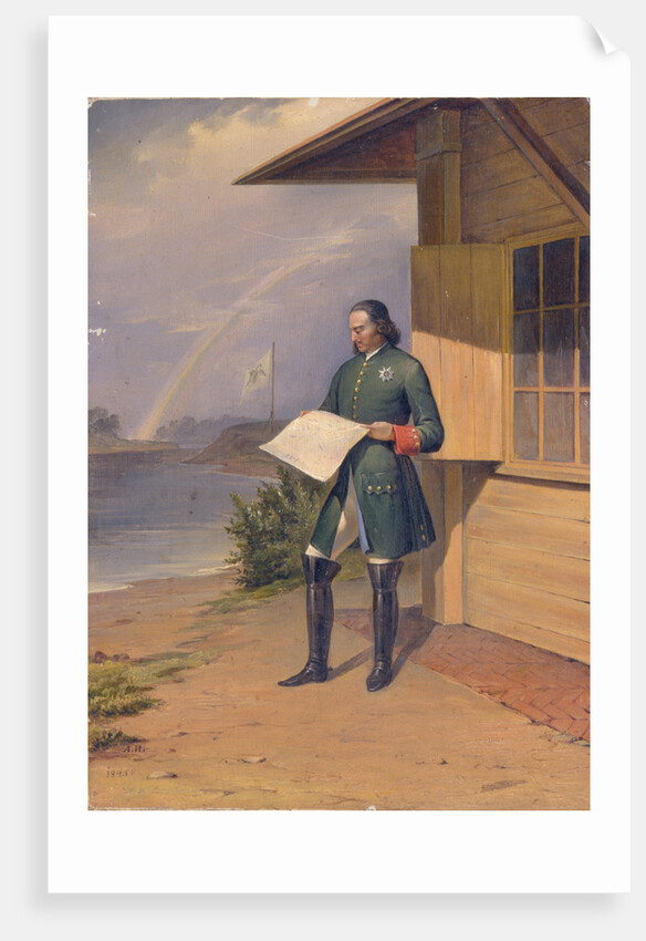 Peter I on the Bank of the Neva River, 1843 by Anton Ivanovich Ivanov