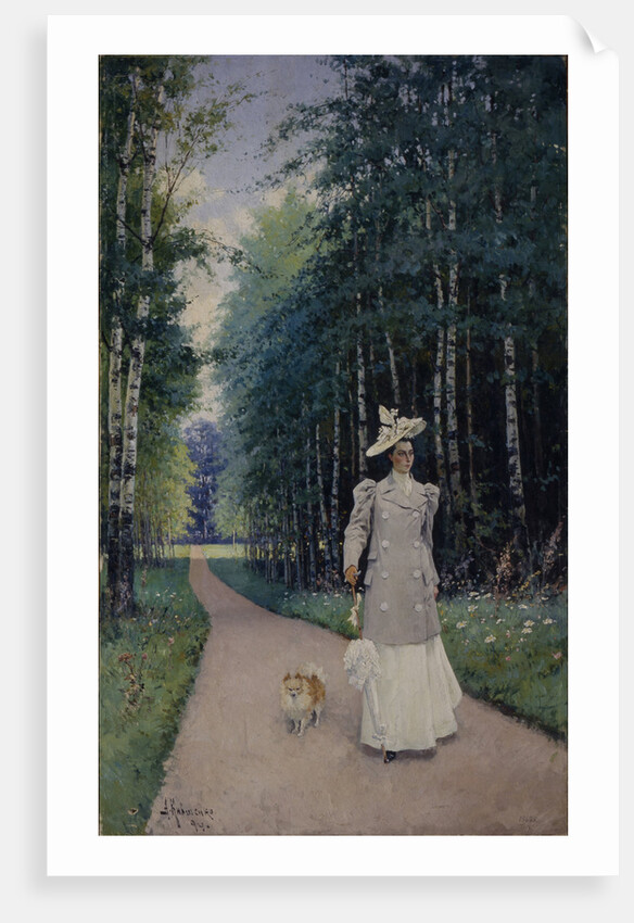 Walk. Portrait of Countess Leokadia Shirinskaya-Shikhmatova, 1894 by Alexei Danilovich Kivshenko