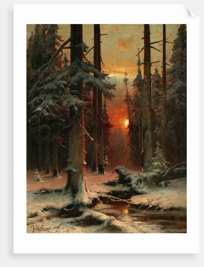 Snow in Forest, 1885 by Juli Julievich von Klever