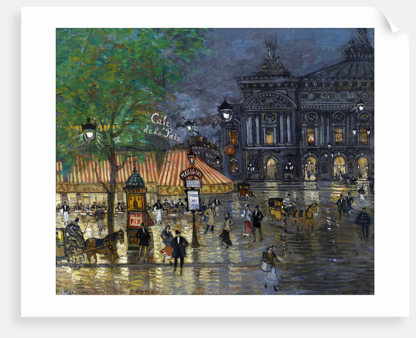 Place de l'OpÃ©ra, Paris by Alexeyevich Konstantin Korovin