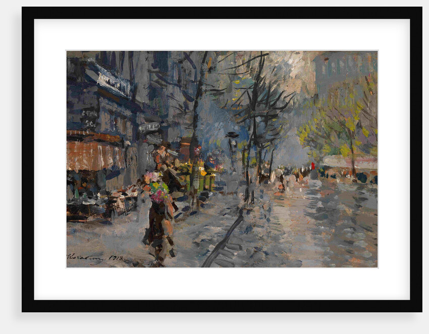 A Street in Paris, 1918 by Konstantin Alexeyevich Korovin