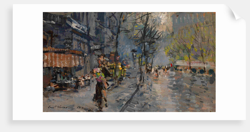 A Street in Paris, 1918 by Konstantin Alexeyevich Korovin