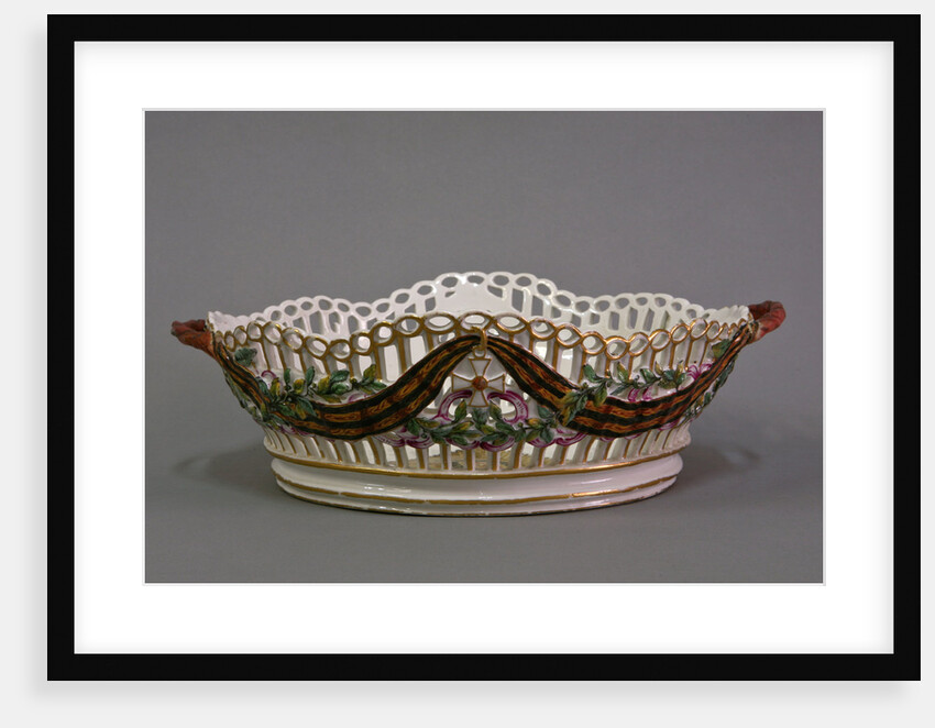 Bread Basket  from the Porcelain Dinner Service of the Order of Saint George the Triumphant (Gardner Porcelain Factory), 1777 by Gavriil Ignatievich Kozlov