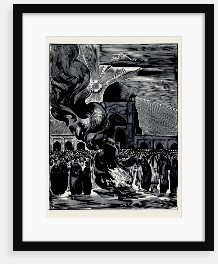The Liberation of Muslim Women. Burning the Veil, 1928 by Alexei Ilyich Kravchenko