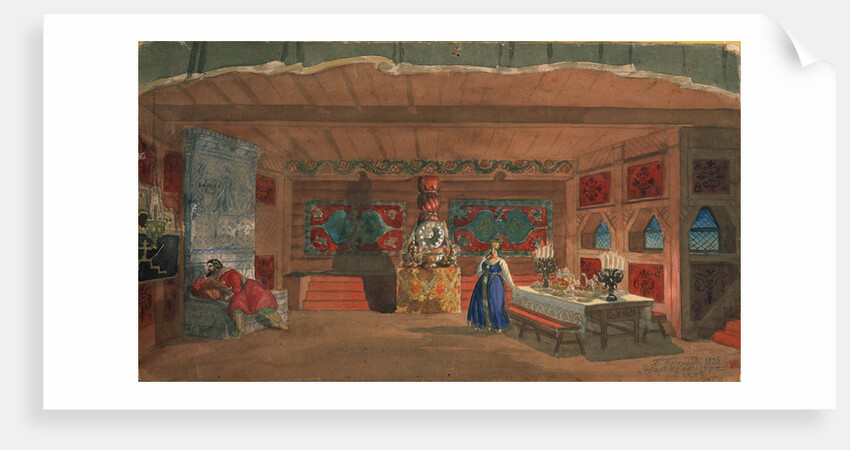 Stage design for the opera The Tsars Bride by N. Rimsky-Korsakov, 1920 by Boris Michaylovich Kustodiev