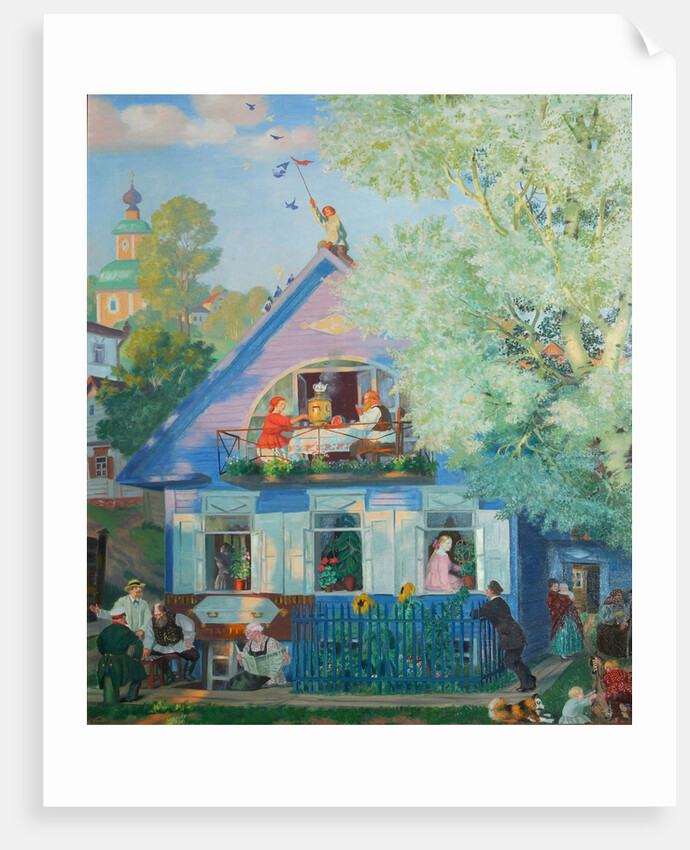 Small Blue House, 1920 by Boris Michaylovich Kustodiev