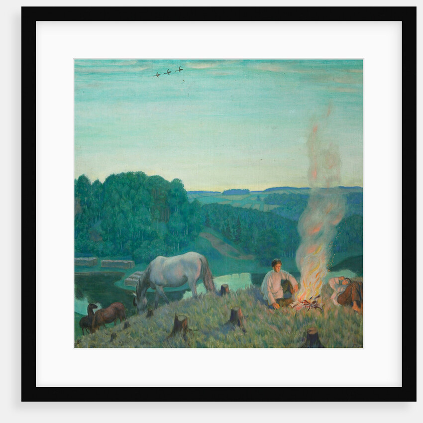 Campfire, 1916 by Boris Michaylovich Kustodiev