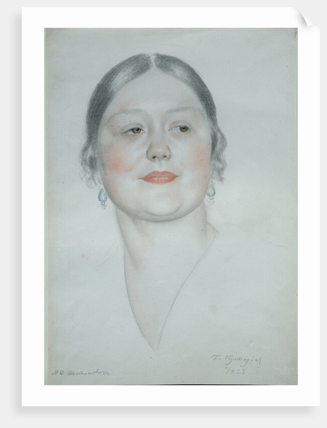 Portrait of Maria Dmitrievna Shostakovich, 1923 by Boris Michaylovich Kustodiev