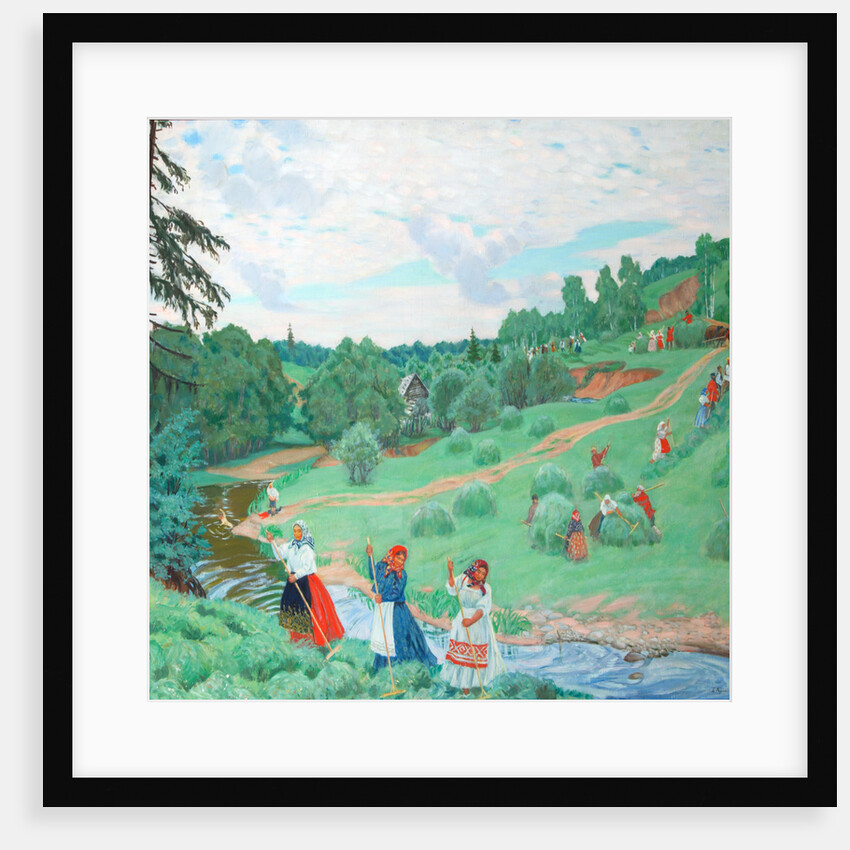 Hay Making, 1917 by Boris Michaylovich Kustodiev