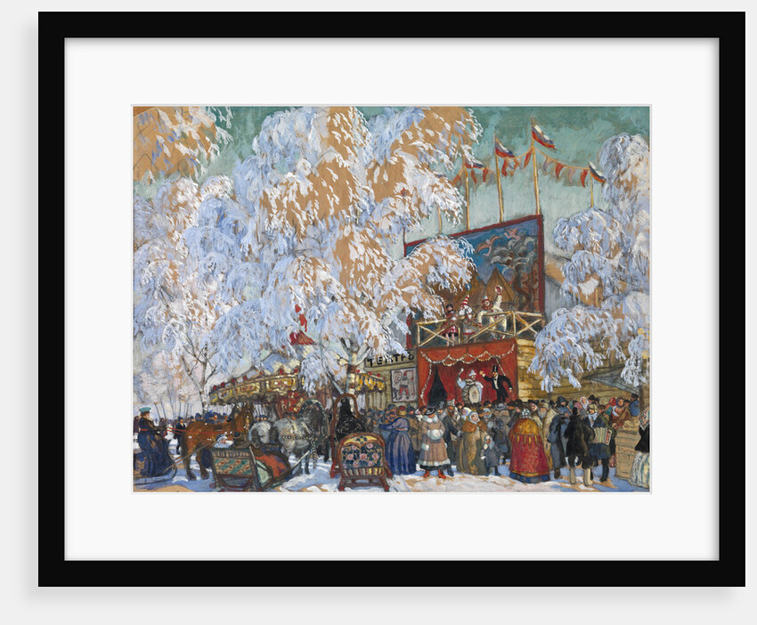 Show-booths, 1917 by Boris Michaylovich Kustodiev