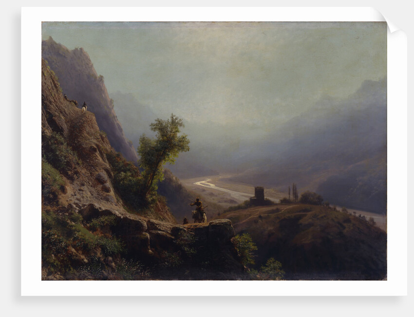 In the Caucasus Mountains, 1879 by Lev Felixovich Lagorio