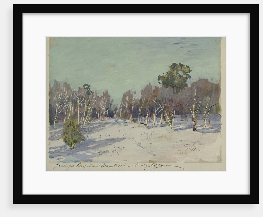 Garden in snow, 1880s by Isaak Ilyich Levitan
