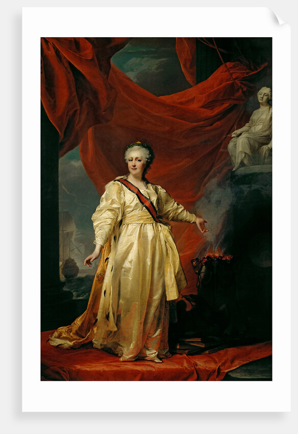 Portrait of Catherine II the Legislatress in the Temple Devoted to the Godess of Justice by Dmitri Grigorievich Levitsky