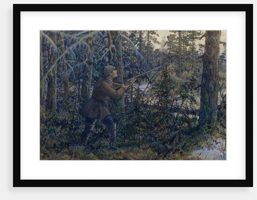 Capercaillie Hunting, 1937 by Ernest Ernestovich Lissner