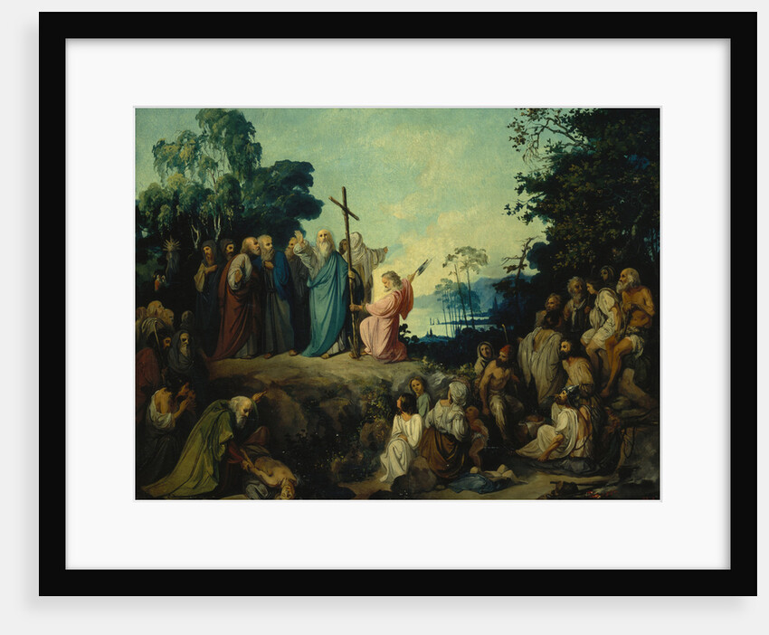 Saint Andrew the Apostle erects a cross on Kiev heights, 1848 by Nikolai Petrovich Lomtev