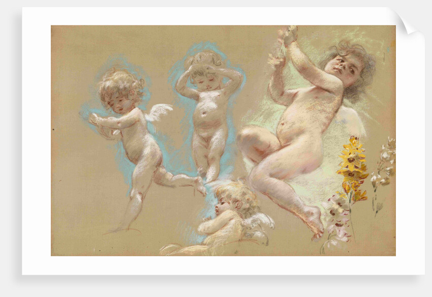 Putti. Interior Décor of the Baron von Dervis Mansion in Petersburg by Konstantin Yegorovich Makovsky