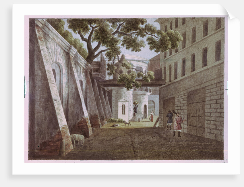The Court of the Pavel Gagarins House by Andrei Yefimovich Martynov