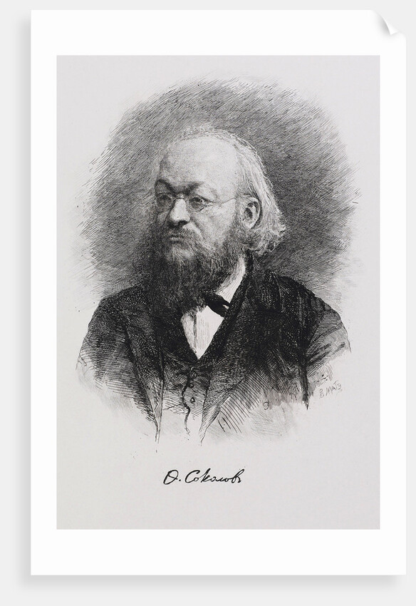 Portrait of the historian Fyodor Fyodorovich Sokolov, 1900s by Vasily Vasilyevich Mate