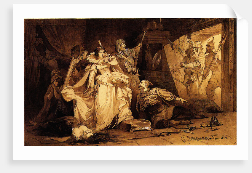 The Arrest of Marina Mniszech, 1860 by Mikhail Osipovitsch Mikeshin