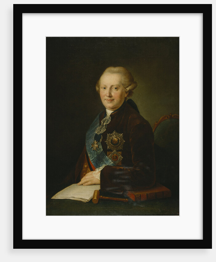 Portrait of Prince Alexander Alexeyevich Vyazemsky, 1780s by Leonty Semyonovich Miropolsky